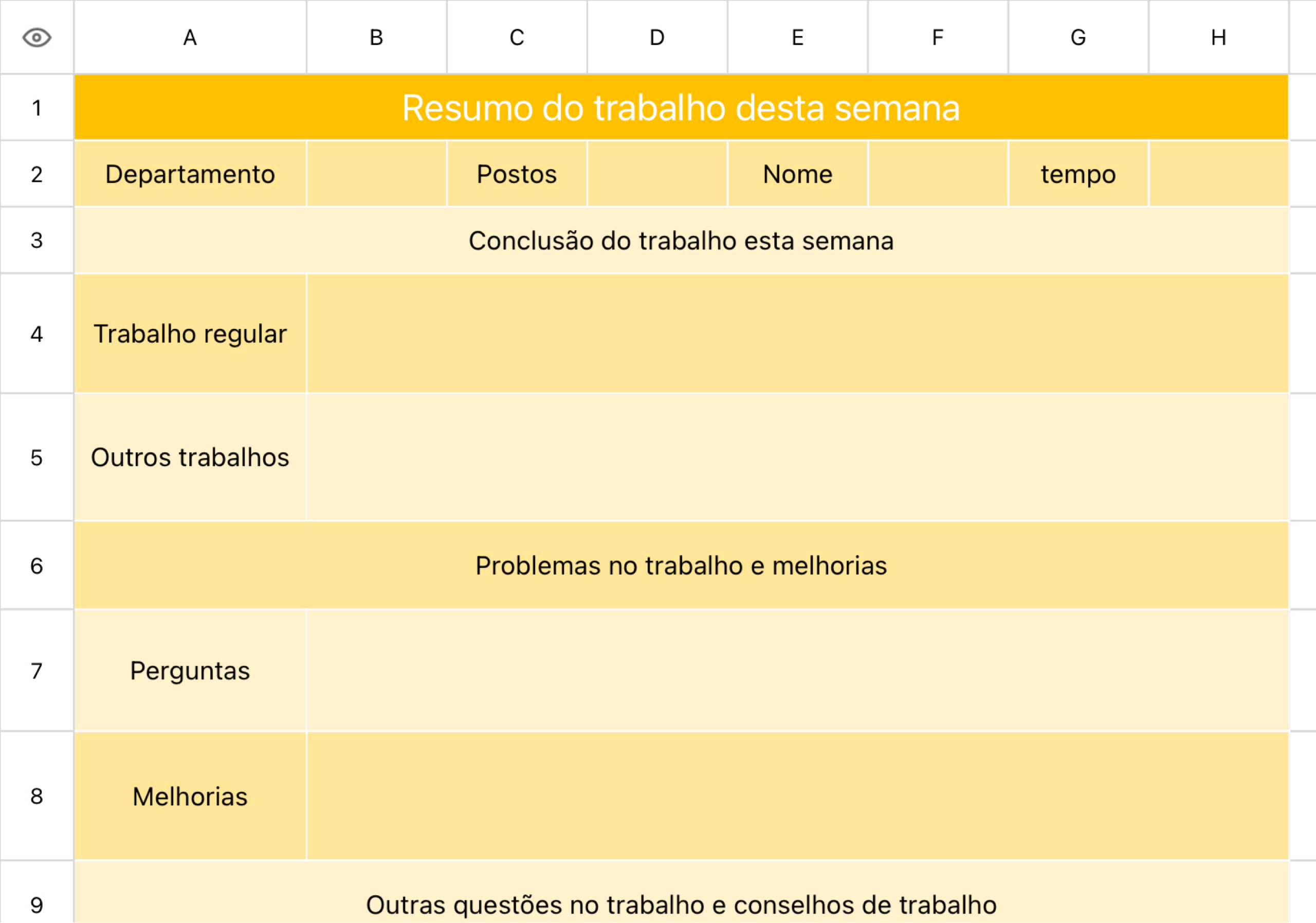 Resumo do trabalho desta semana